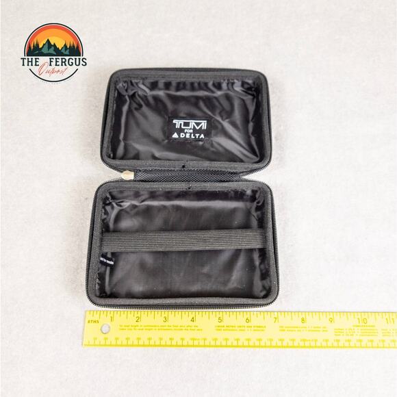 TUMI For Delta Amenity Travel Bag Hard Shell Toiletry Kit Case Gray With Mask - Picture 6 of 13